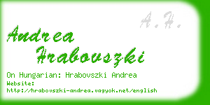 andrea hrabovszki business card